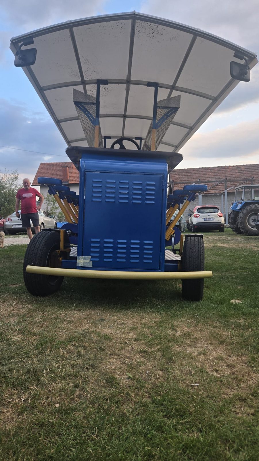 Custom made beer bike, front