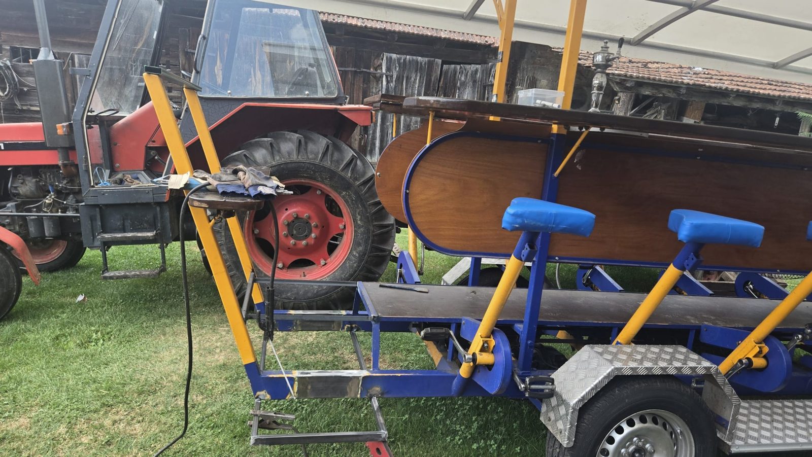 Custom bike under construction